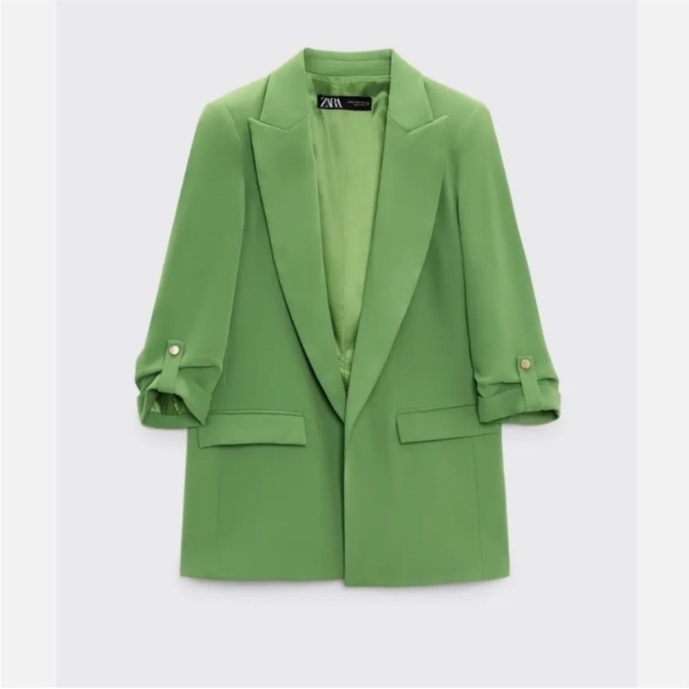 Zara Women's Vibrant Green Suit Jacket